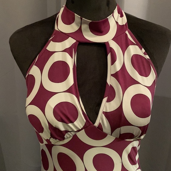 SUPER SEXY halter top geometric pattern. Padded bra. From TOO MI. Size L. - Picture 2 of 10